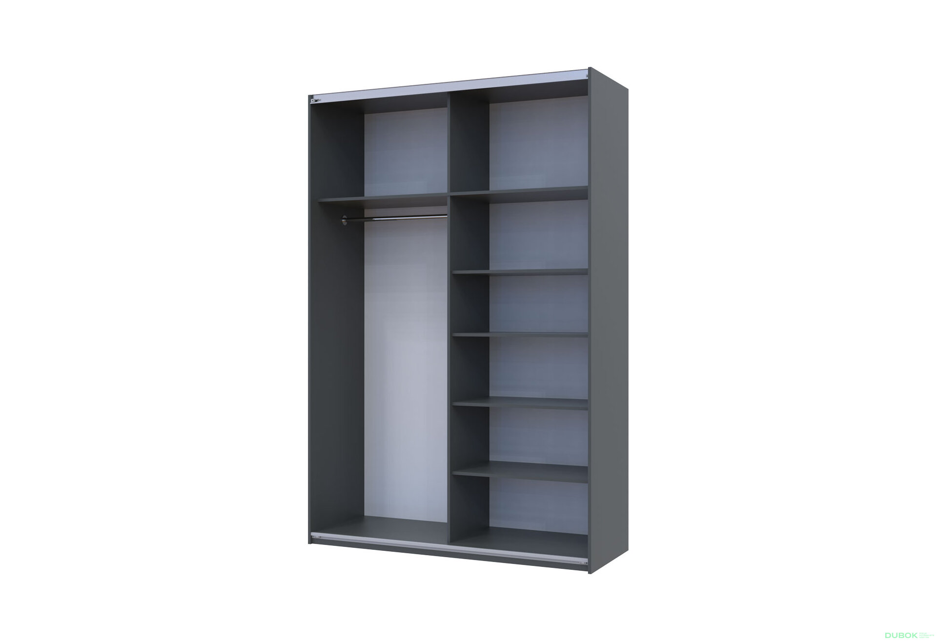 Obrázek 4 - Skříň G-Caiser Doros s 2 dveřmi DTD, 160 cm, grafit
