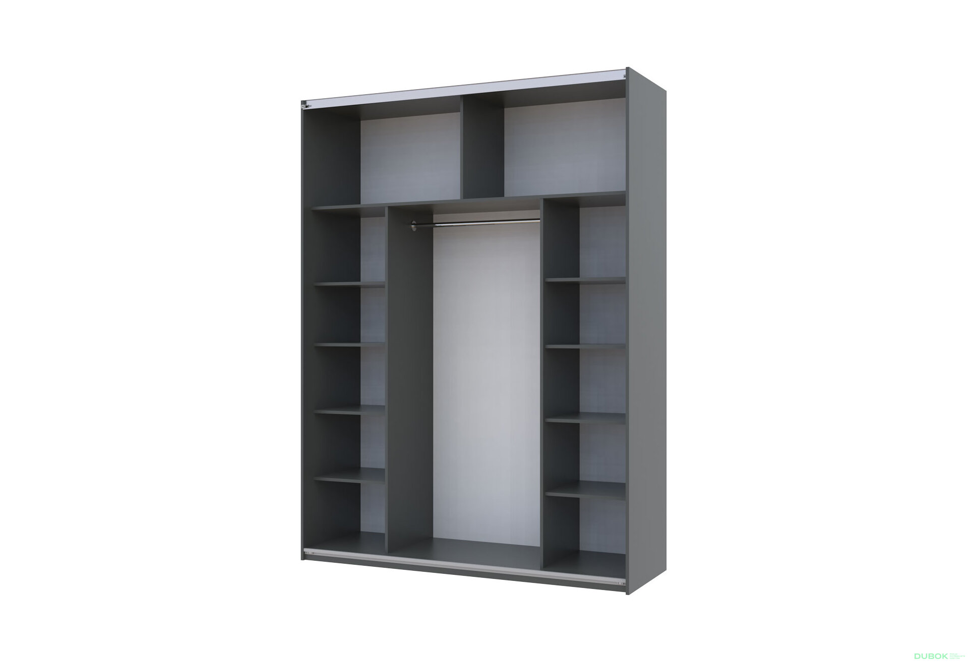 Obrázek 4 - Skříň G-Caiser Doros s 2 dveřmi DTD, 180 cm, grafit