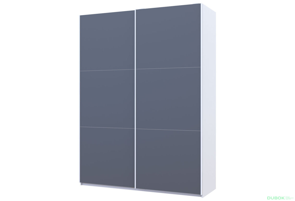 Skříň s posuvnými dveřmi Bílý Grafit 2 DTD / 3 části 160x60x240 G-Caiser