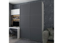 Obrázek 2 - Skříň s posuvnými dveřmi Bílý Grafit 2 DTD / 3 části 160x60x240 G-Caiser