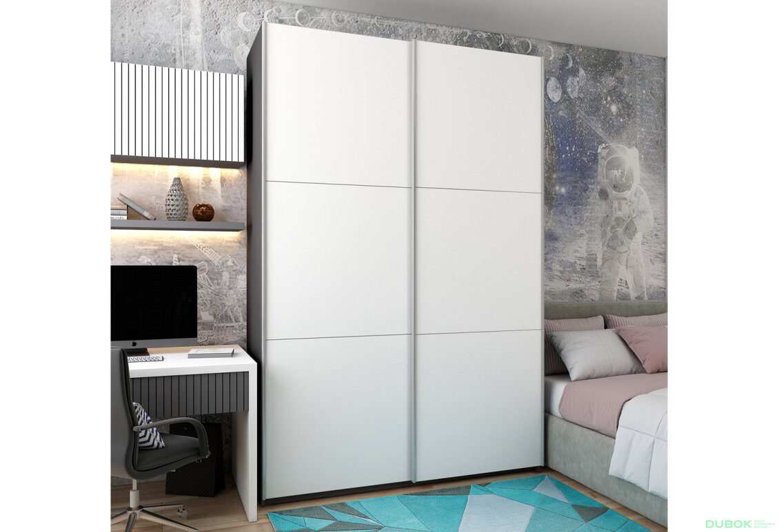 Obrázek 4 - Skříň G-Caiser Doros s 2 dveřmi, 160 cm, grafit / bílá