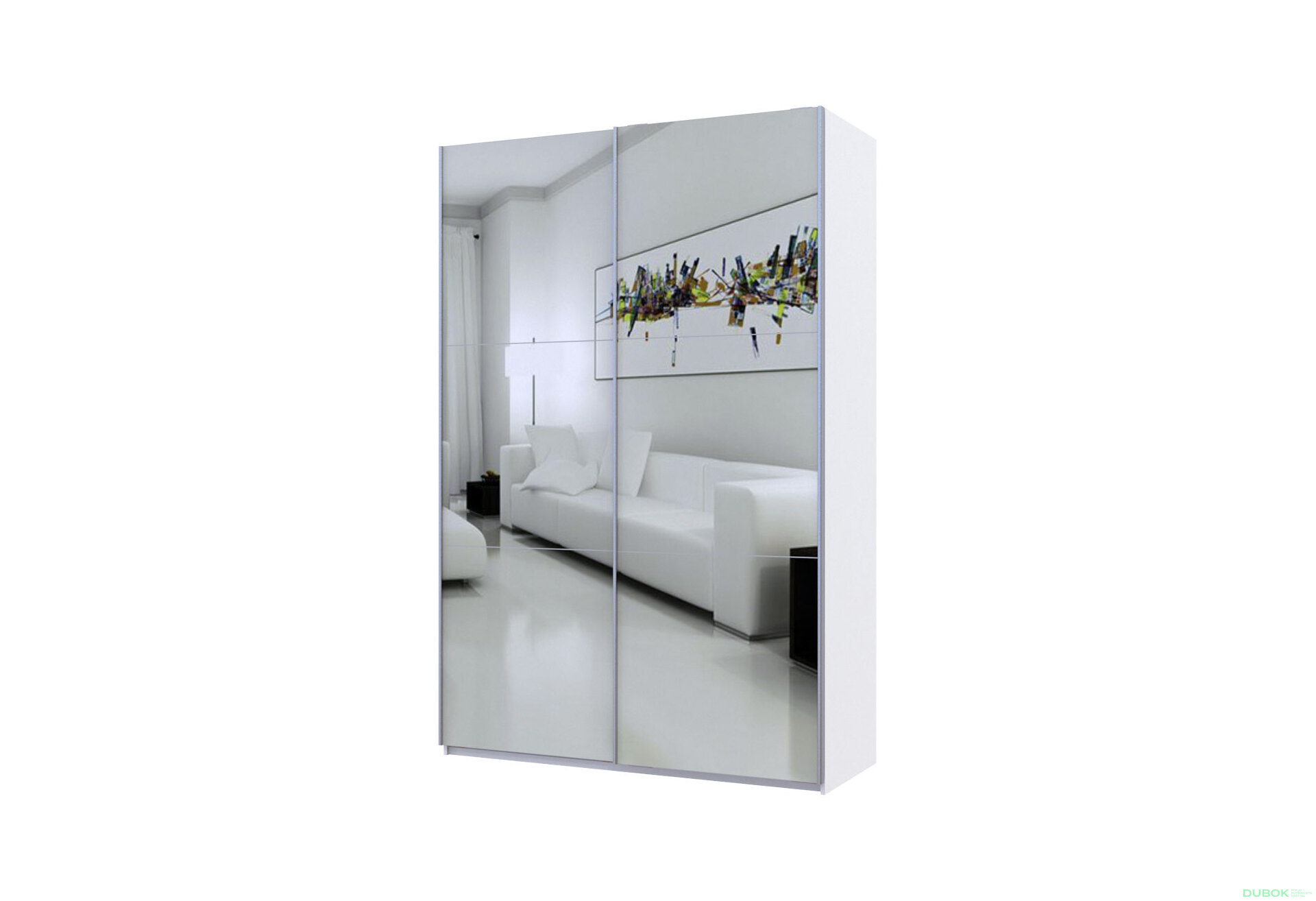 Obrázek 1 - Skříň G-Caiser Doros s 2 zrcadly, 160 cm, bílá