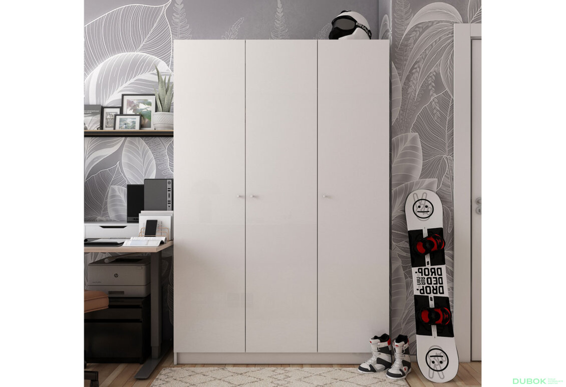 Obrázek 2 - Skříň Promo se 3 dveřmi 135 cm, bílá
