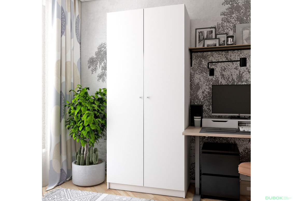 Obrázek 3 - Skříň Promo s 2 dveřmi 90 cm, Bílá