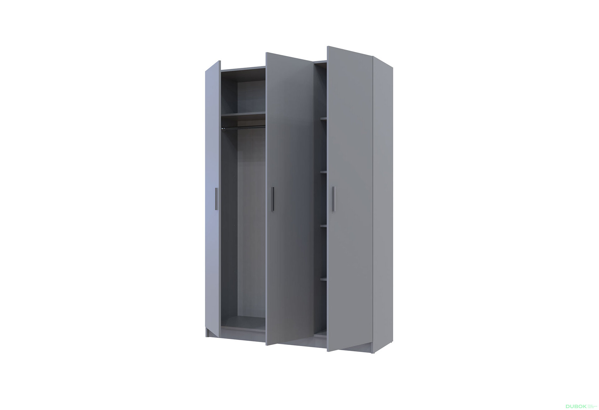 Obrázek 3 - Skříň Promo s 3 dveřmi 135 cm, šedá