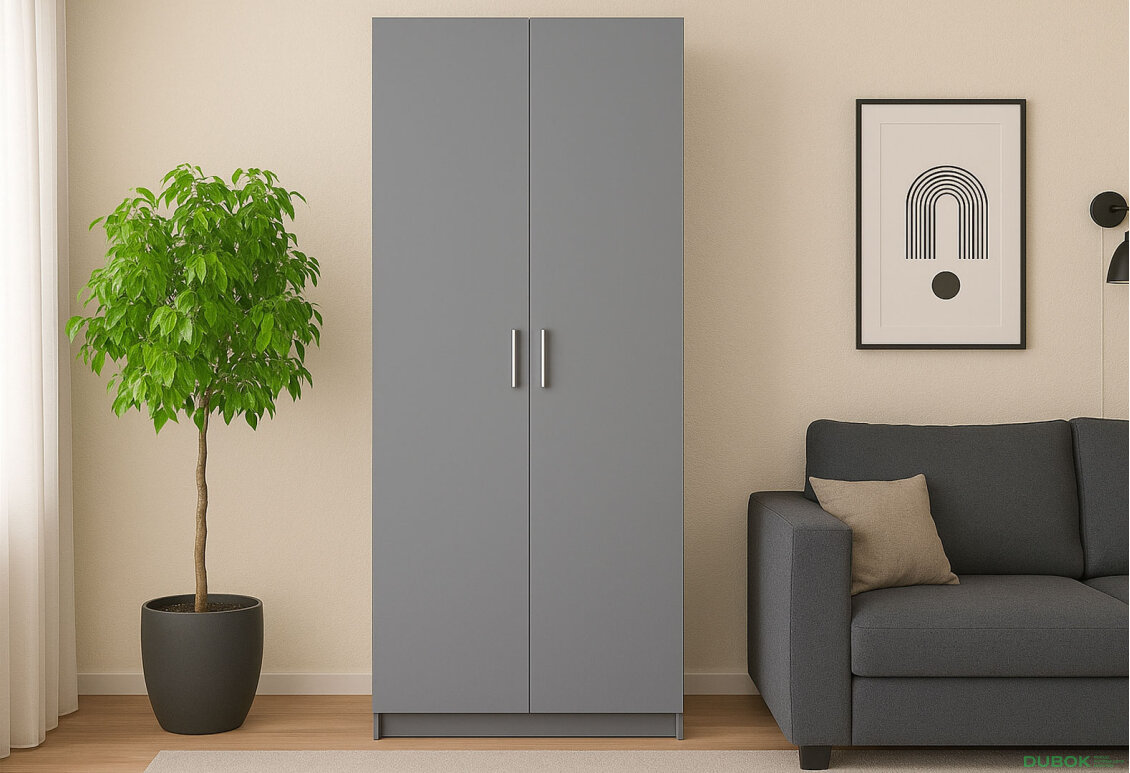 Obrázek 2 - Skříň Promo s 2 dveřmi 90 cm, šedá