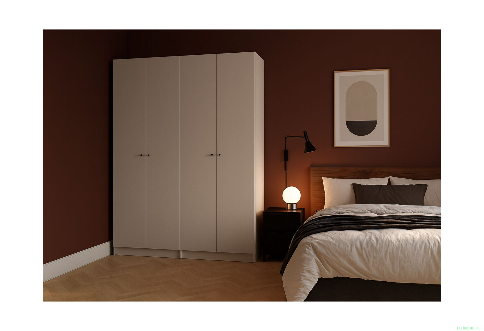 Obrázek 3 - Skříň Promo se 4 dveřmi 180 cm Kašmír