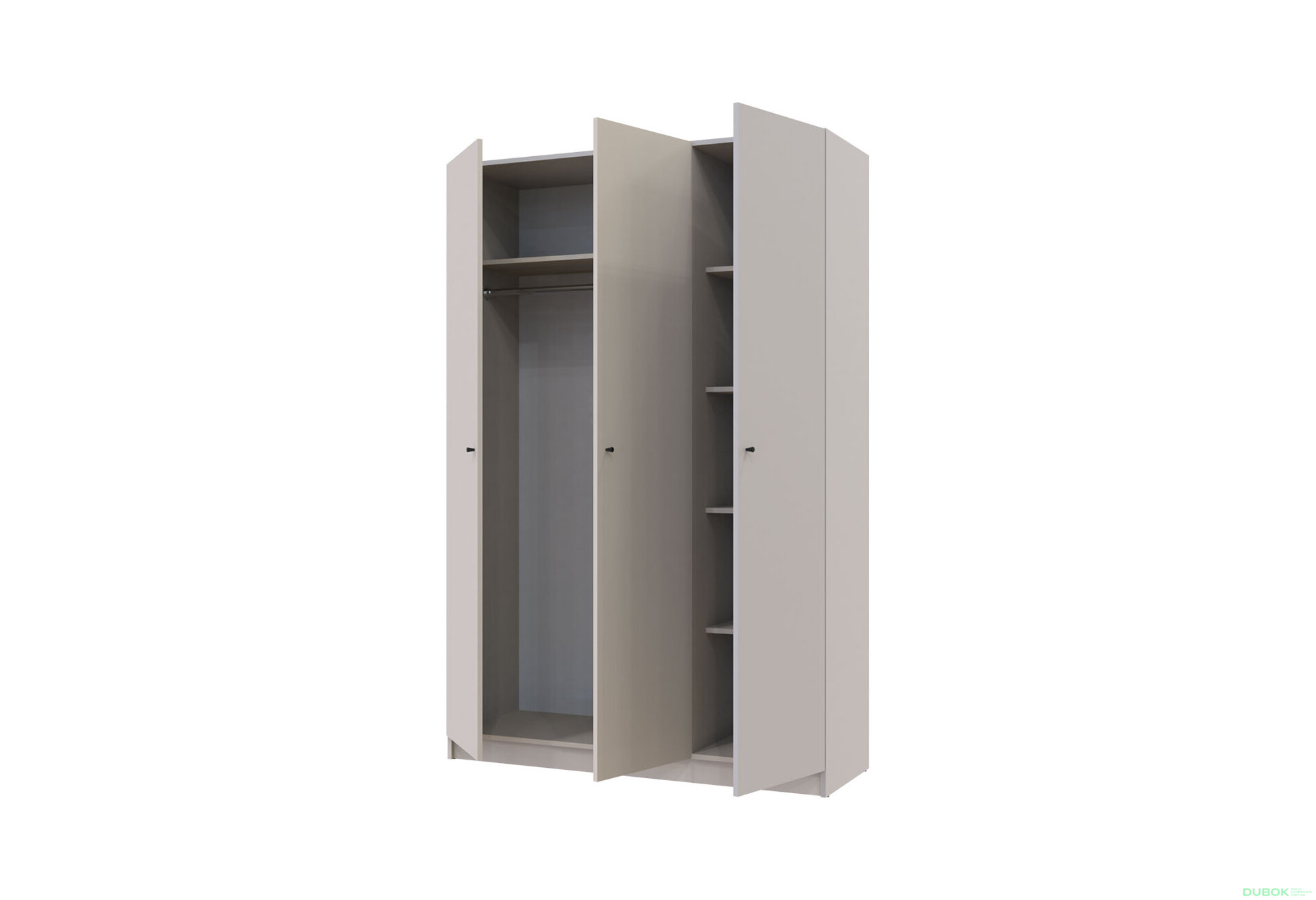 Obrázek 4 - Skříň Promo se 3 dveřmi 135 cm kašmír