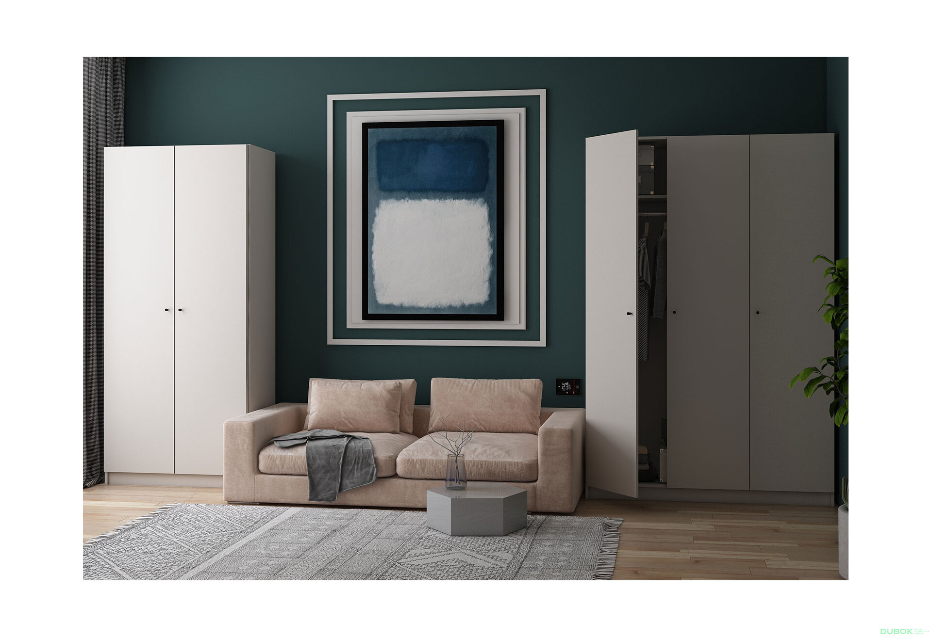 Obrázek 2 - Skříň Promo se 2 dveřmi 90 cm kašmír