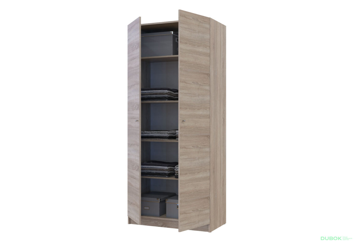 Obrázek 5 - Skříň Promo s policemi 2 DTD 90x48x204 Dub sonoma