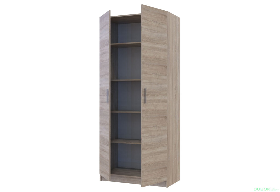 Obrázek 4 - Skříň Promo s policemi 2 DTD 90x48x204 Dub sonoma