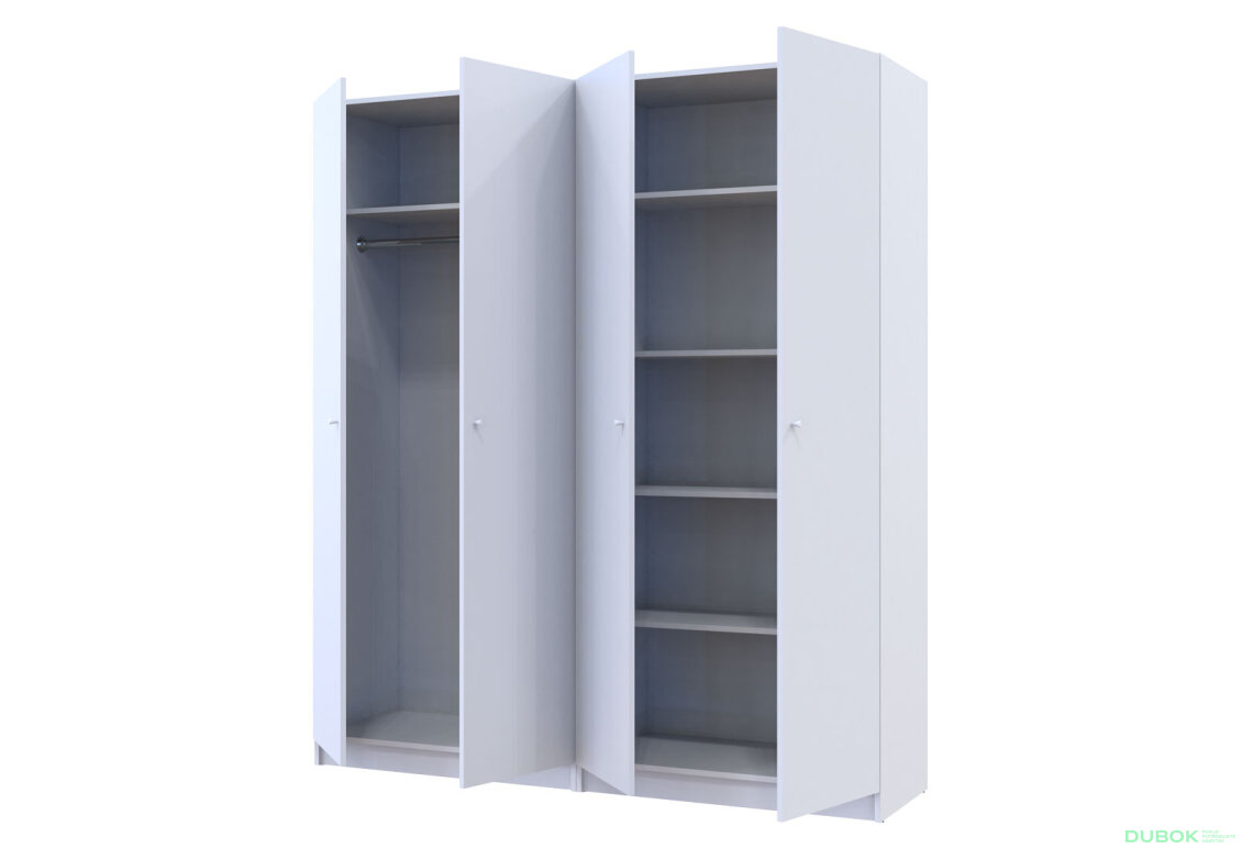Obrázek 16 - Skříň Promo s policemi 2+2 DTD 180×48×204 Bílá