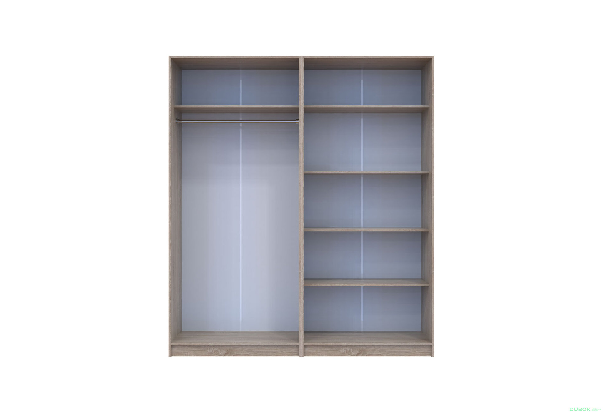 Obrázek 8 - Skříň Promo s policemi 2+2 DTD 180×48×204 Dub sonoma