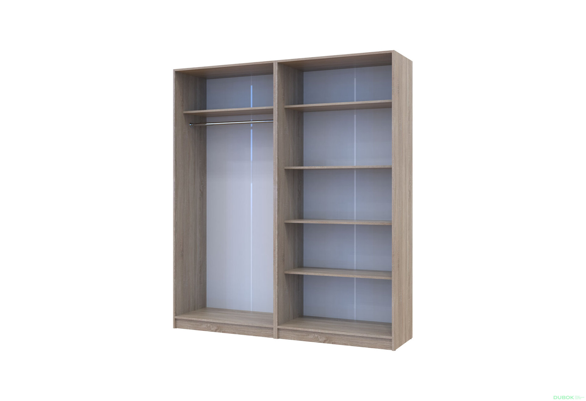 Obrázek 9 - Skříň Promo s policemi 2+2 DTD 180×48×204 Dub sonoma