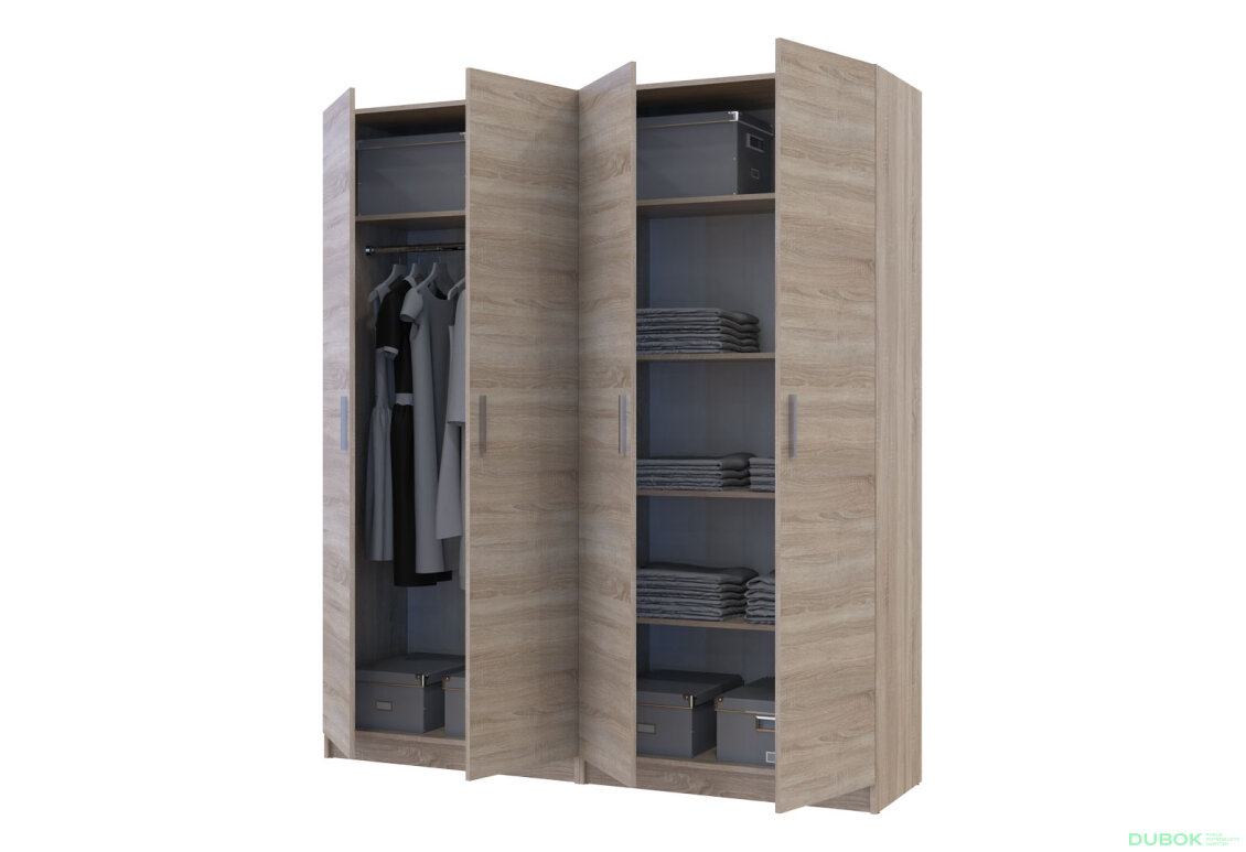 Obrázek 6 - Skříň Promo s policemi 2+2 DTD 180×48×204 Dub sonoma