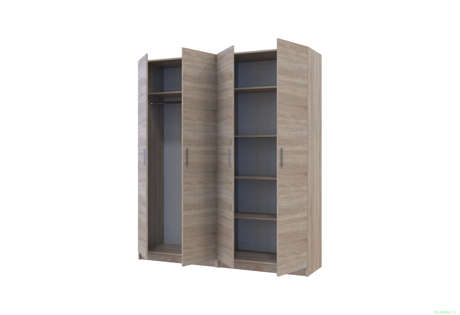 Obrázek 14 - Skříň Promo s policemi 2+2 DTD 180×48×204 Dub sonoma