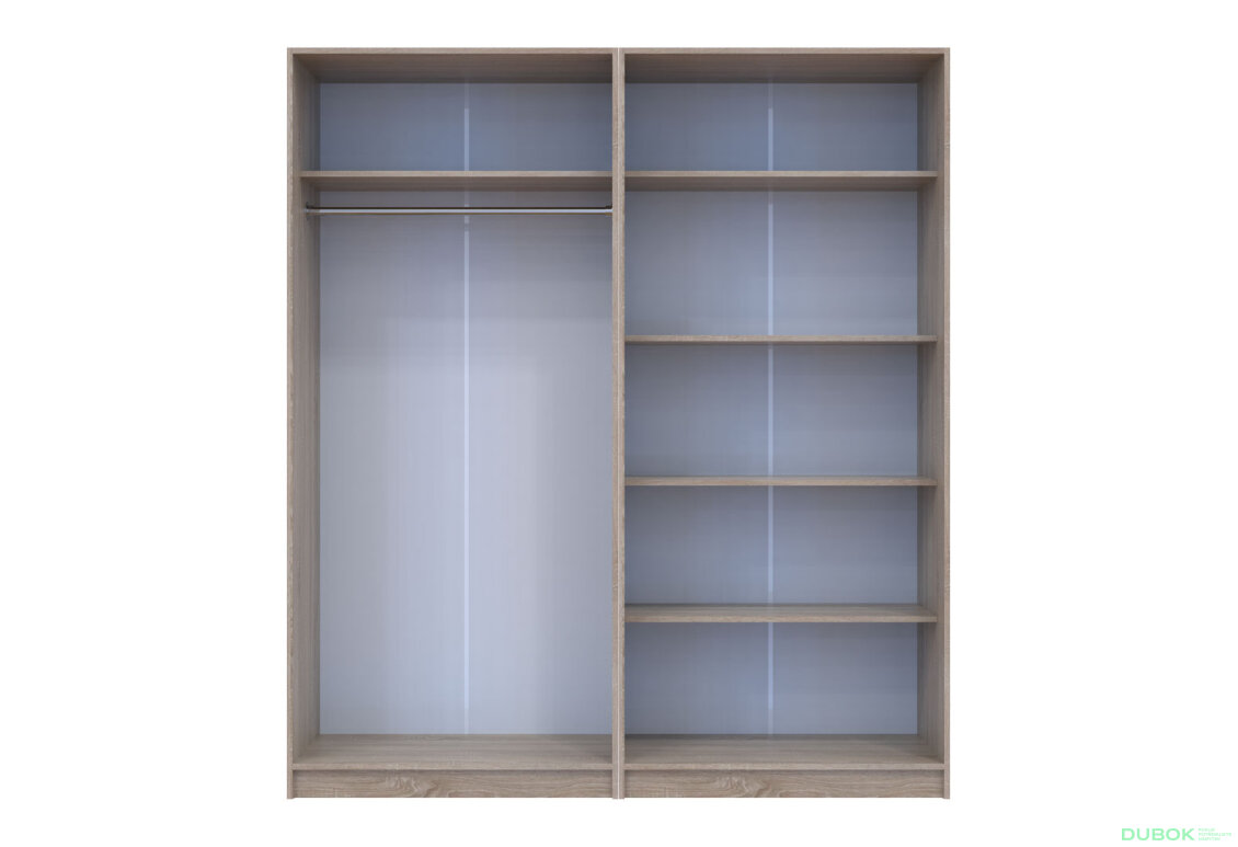 Obrázek 12 - Skříň Promo s policemi 2+2 DTD 180×48×204 Dub sonoma