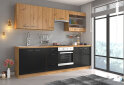Obrázek 1 - Kuchyňská sestava 2.6 m (I) dub artisan / černý mat Modena
