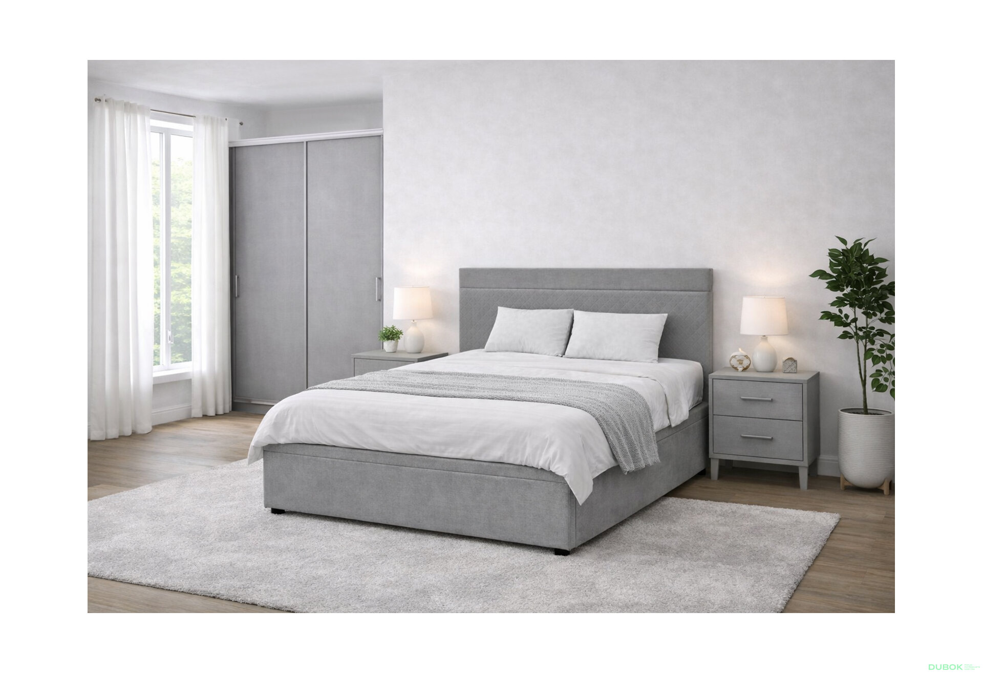 Obrázek 2 - Postel Fro Pik 140x200 s roštem, úložným prostorem Mono 246, šedá