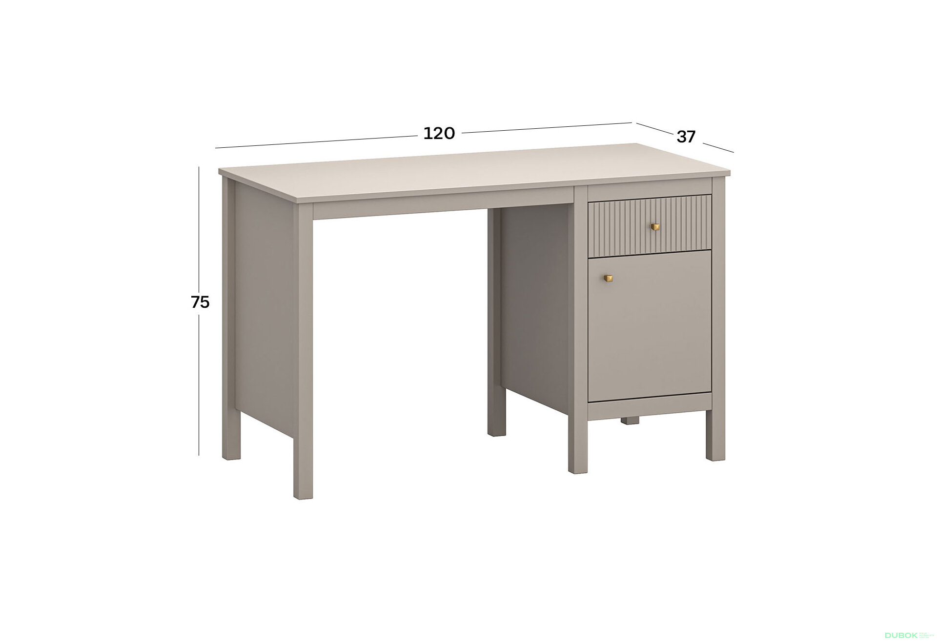 Obrázek 3 - Psací stůl 1d1s/120 (T) taupe Kleo
