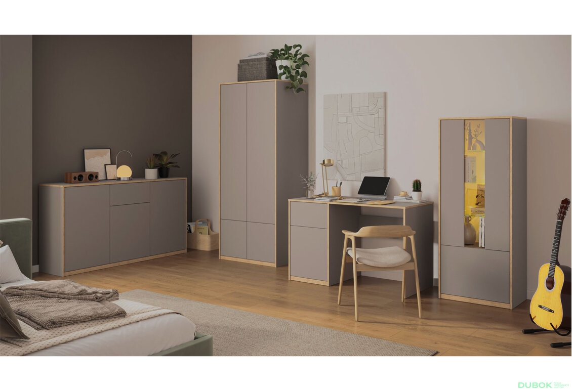 Obrázek 4 - Komoda 3d1s šedý kubanit Complex