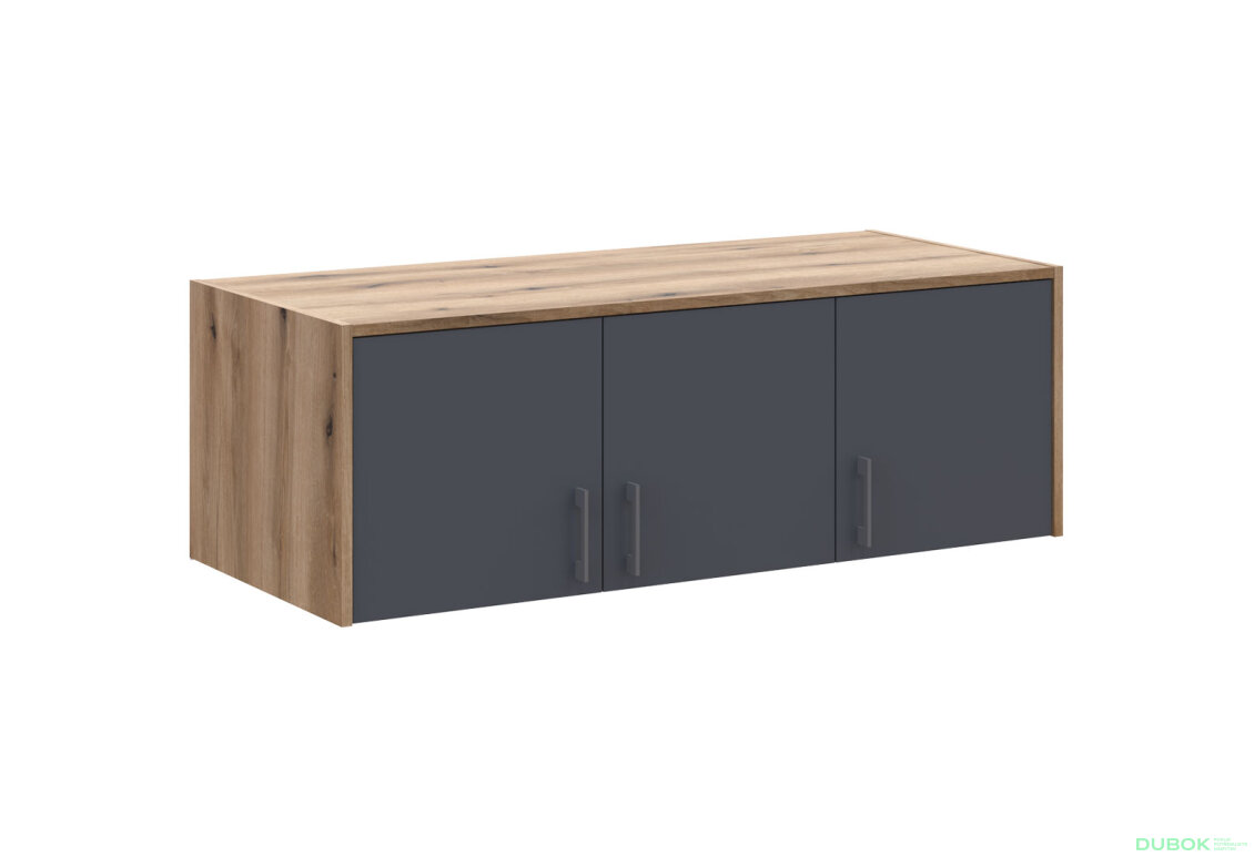 Obrázek 3 - Nástavba Rondi 3 dřevotříska 121x52x41 dub artisan / grafit