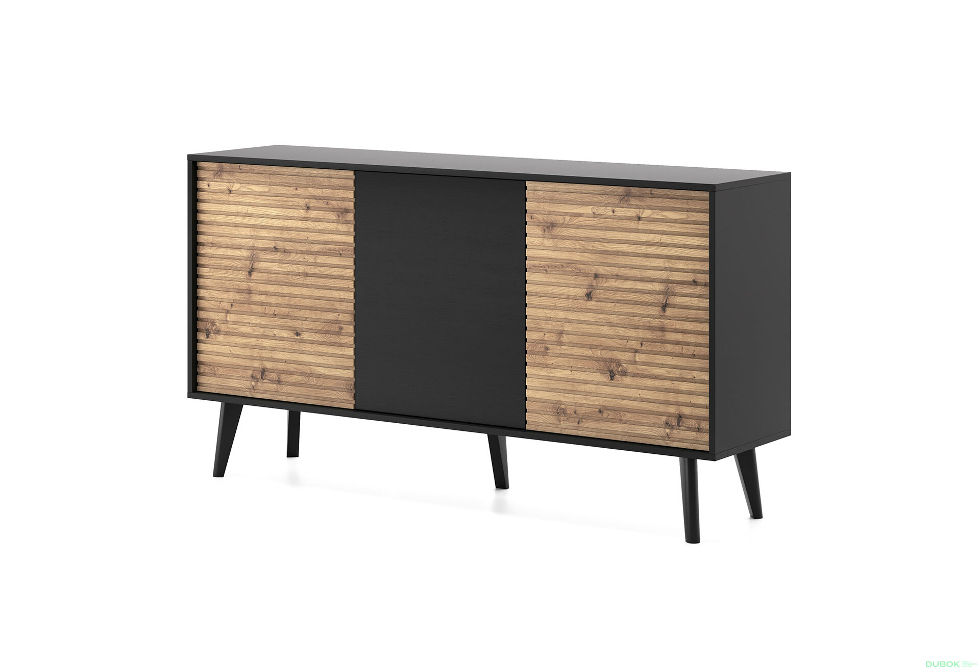 Obrázek 1 - Komoda K154 dub artisan / černý Willow