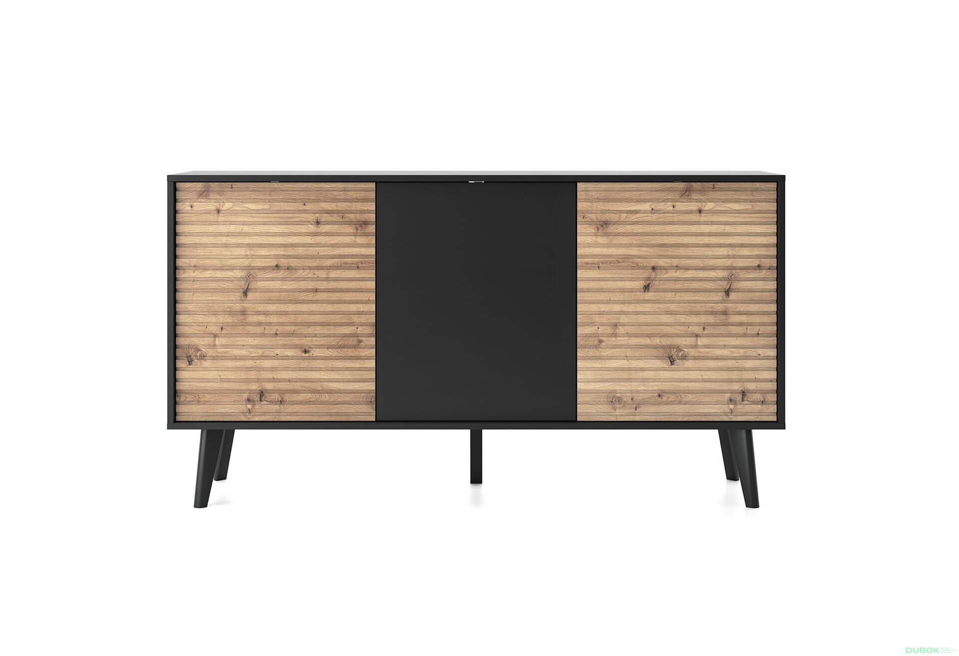 Obrázek 3 - Komoda K154 dub artisan / černý Willow