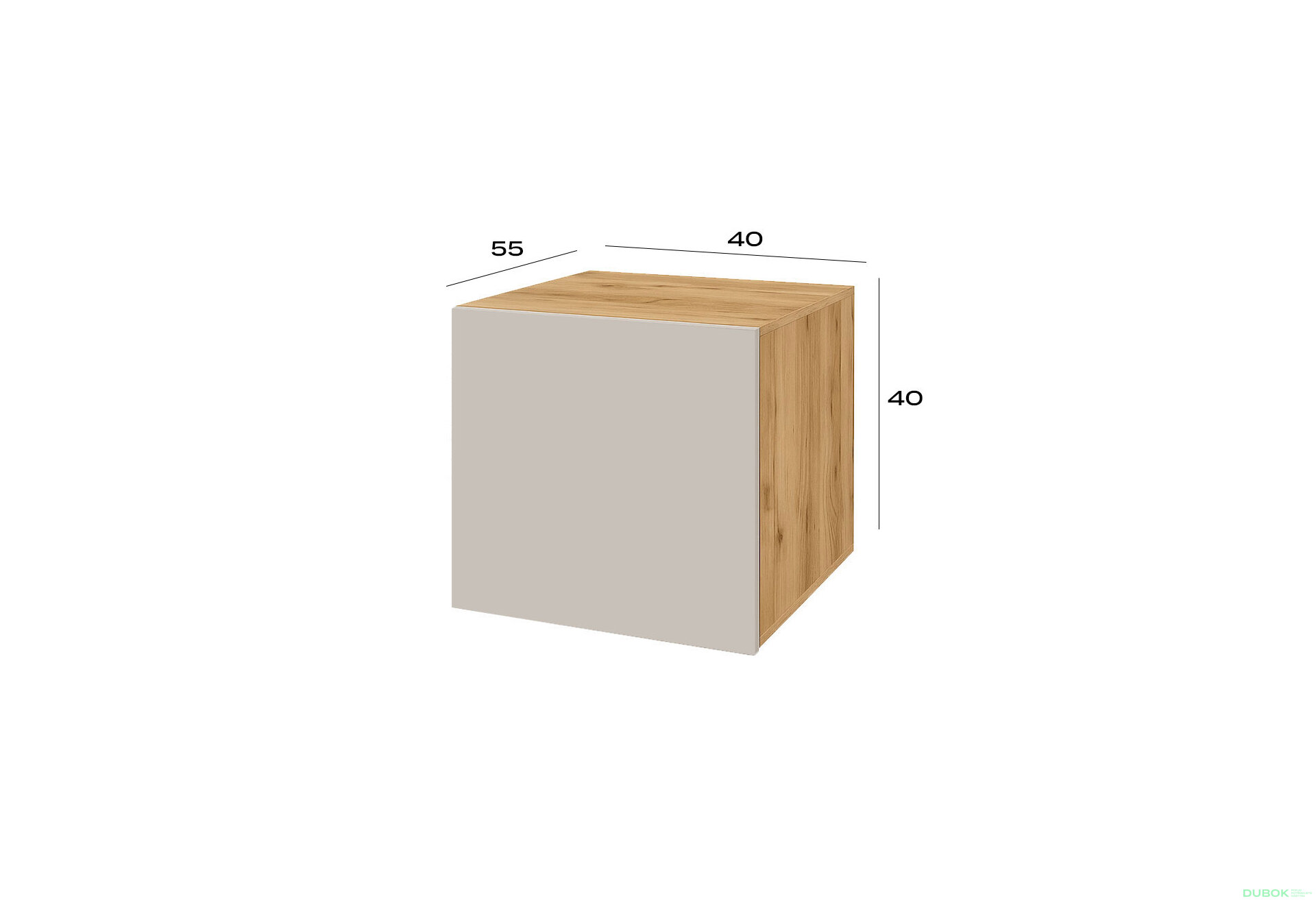 Obrázek 2 - Nástavec na skříň 40 cm dub apalačský / kašmír Space