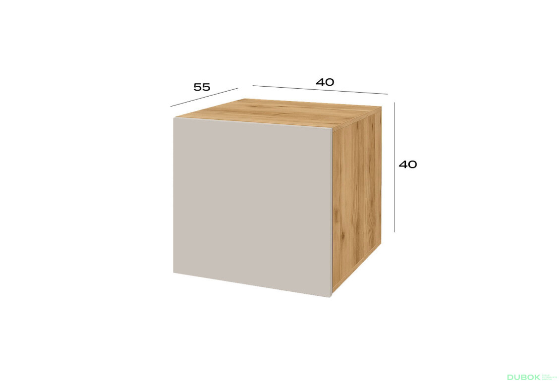 Obrázek 2 - Nástavec na skříň 40 cm dub apalačský / kašmír Space