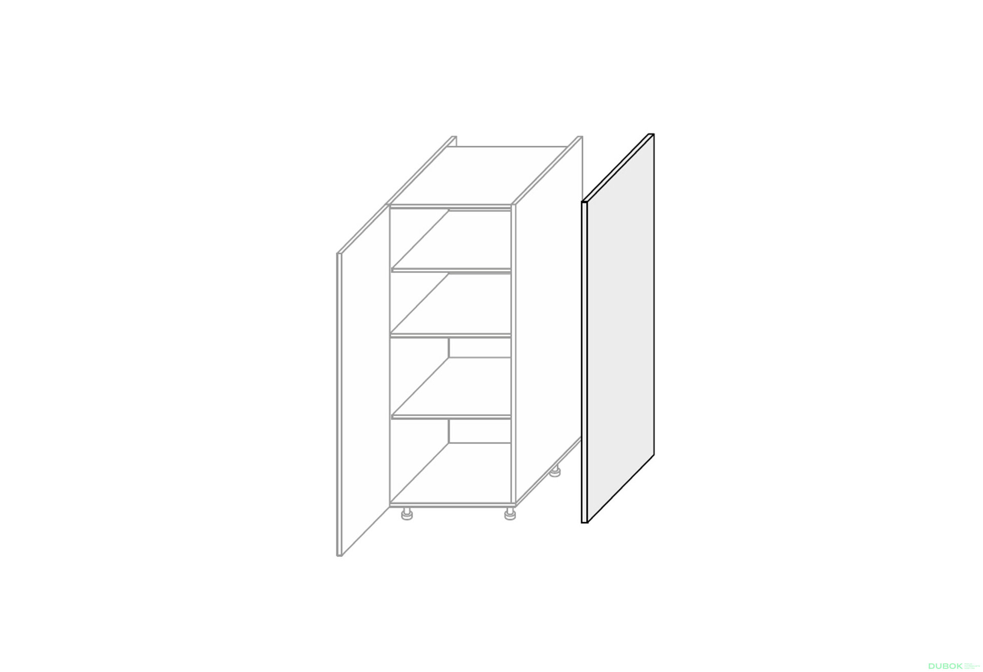 Obrázek 1 - Kuchyňské panely Vintage Boční panel skříňky 1420mm