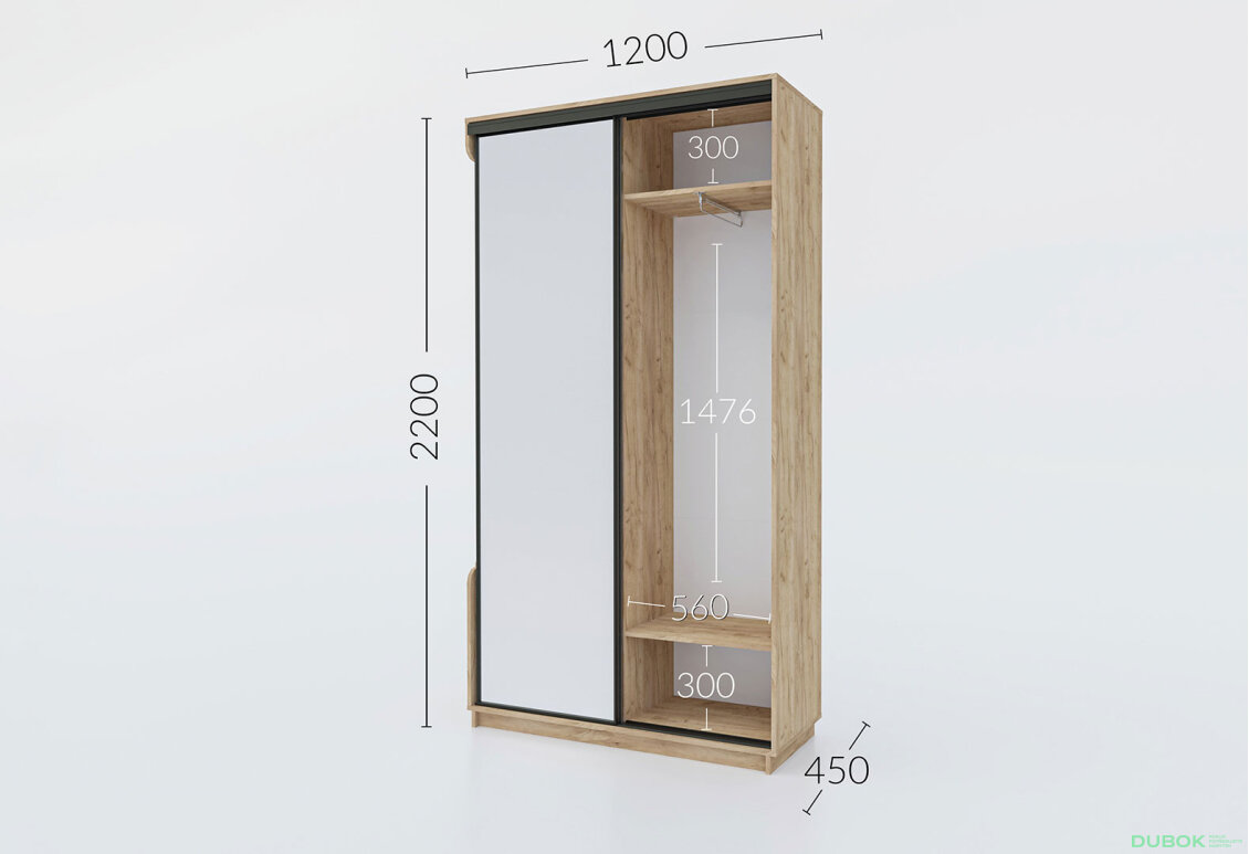Obrázek 4 - Předsíňová sestava Alice 120 cm Dub kraft zlatý