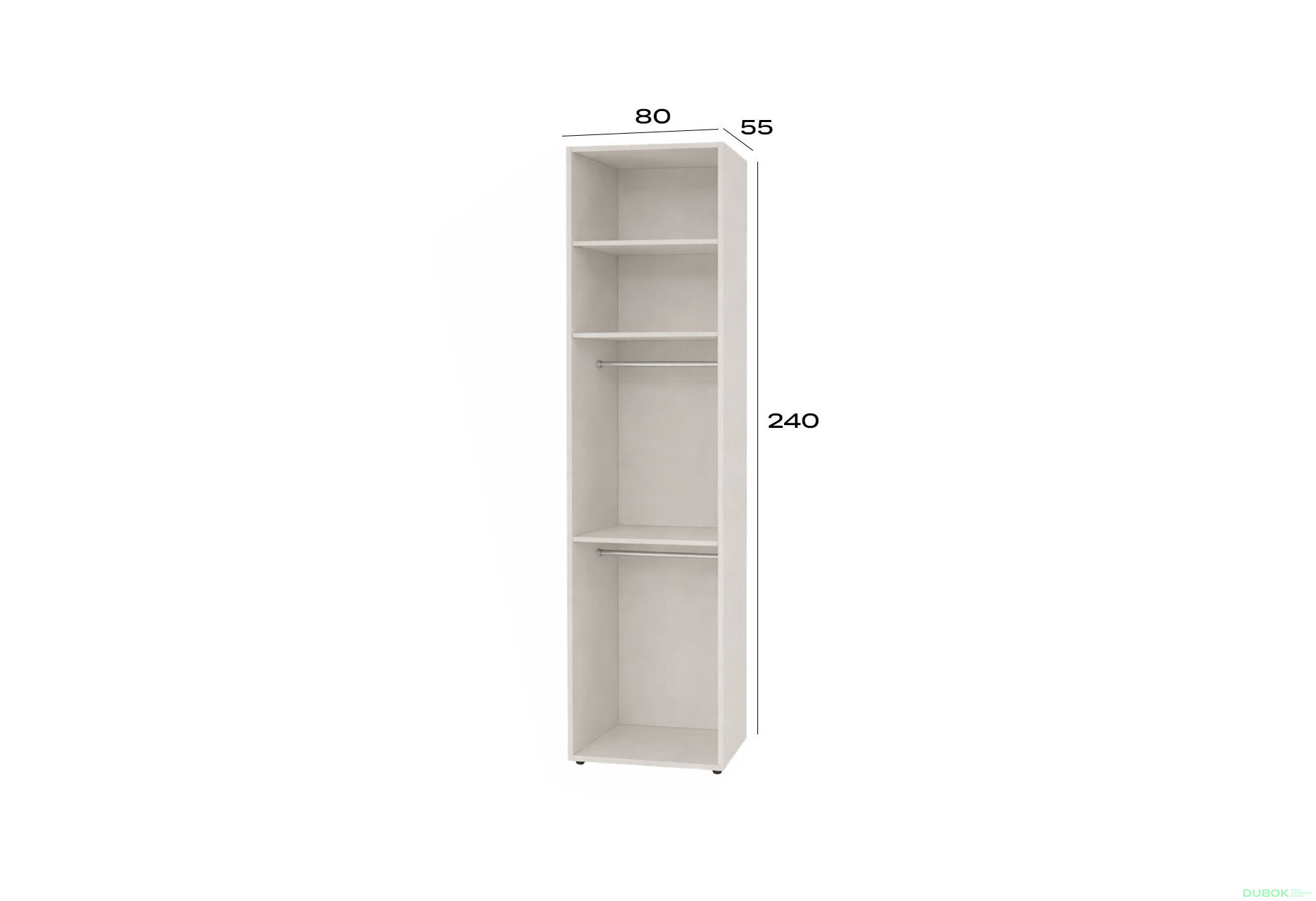 Obrázek 2 - Korpus modul 2 (h-2400*800) kašmír Space