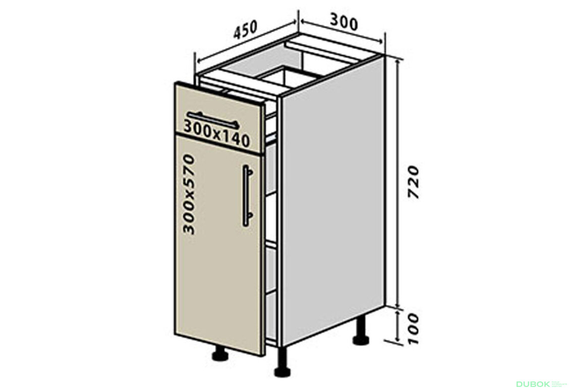 N22 Skříňka 1D1Z 30 Prajm / Prime