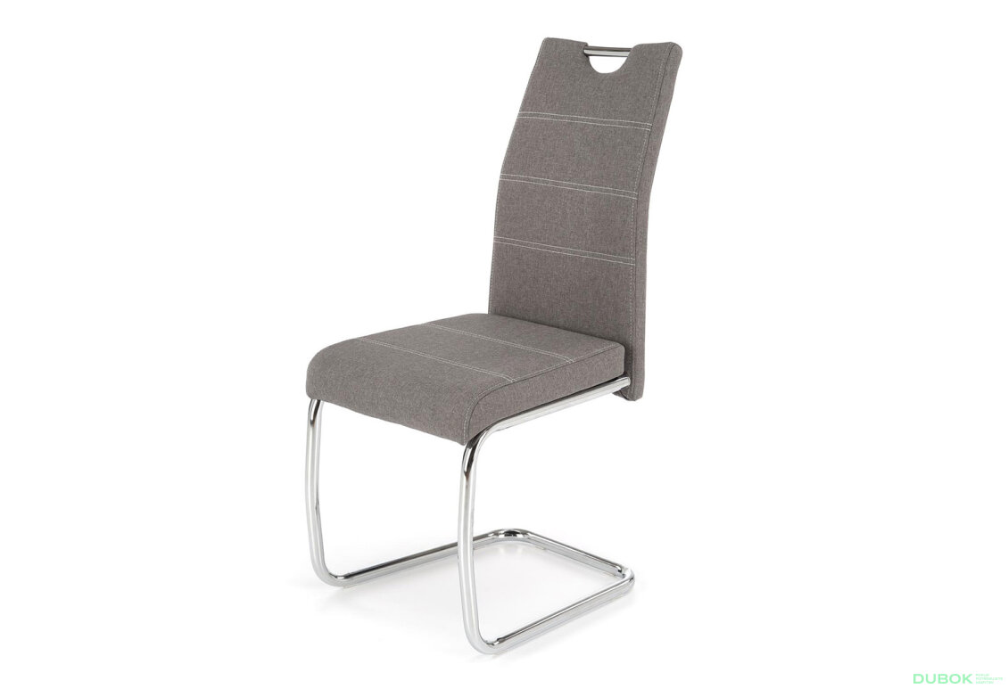 Židle K349 chrom, tkanina popel
