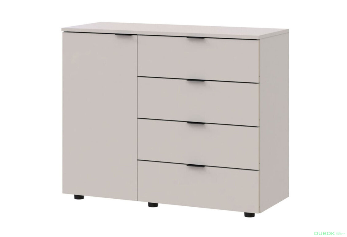 Komoda s dvířky a 4 zásuvkami GC1 100 cm Kašmír Gelar Vystavený kus