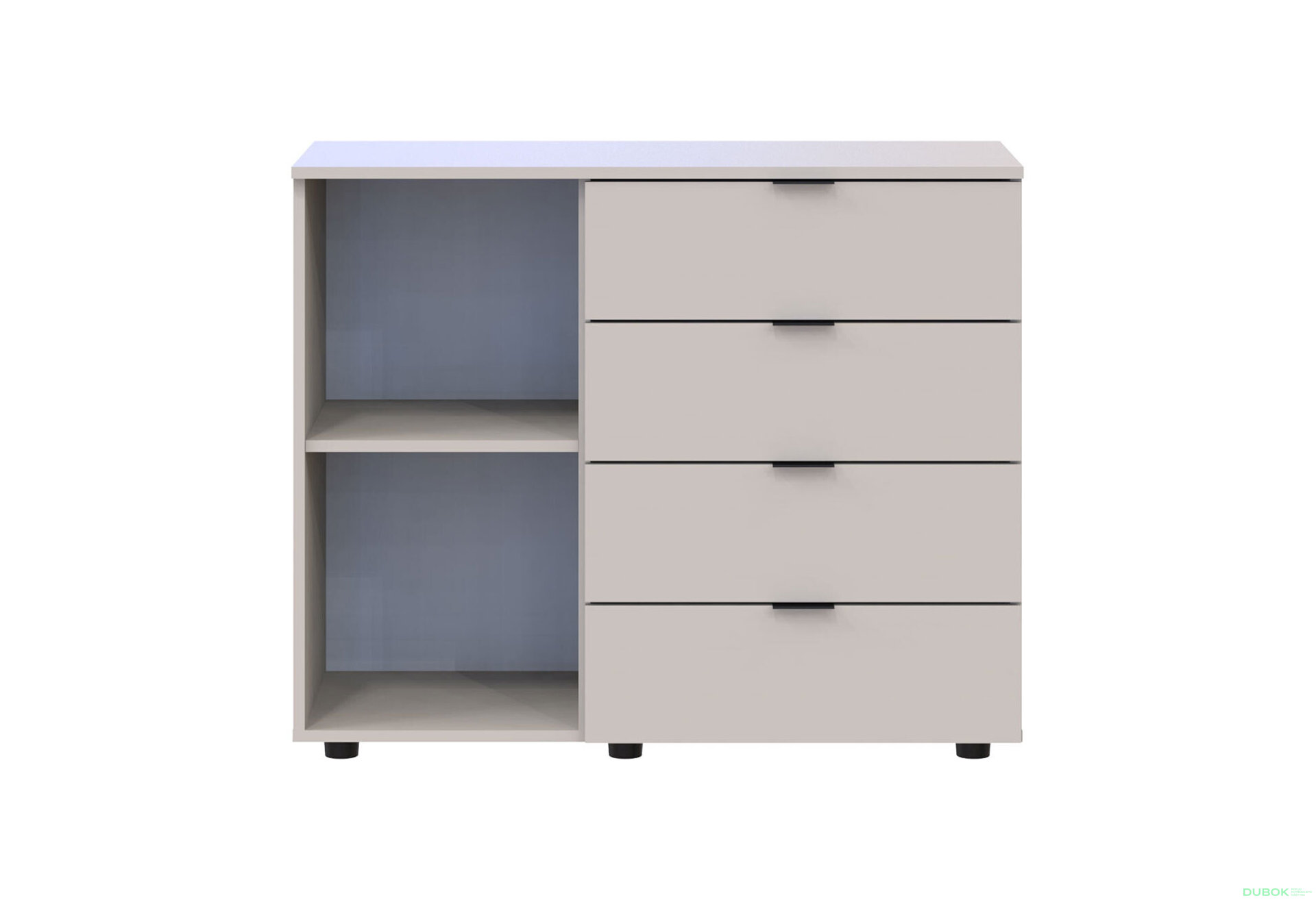 Obrázek 4 - Komoda s dvířky a 4 zásuvkami GC1 100 cm Kašmír Gelar Vystavený kus