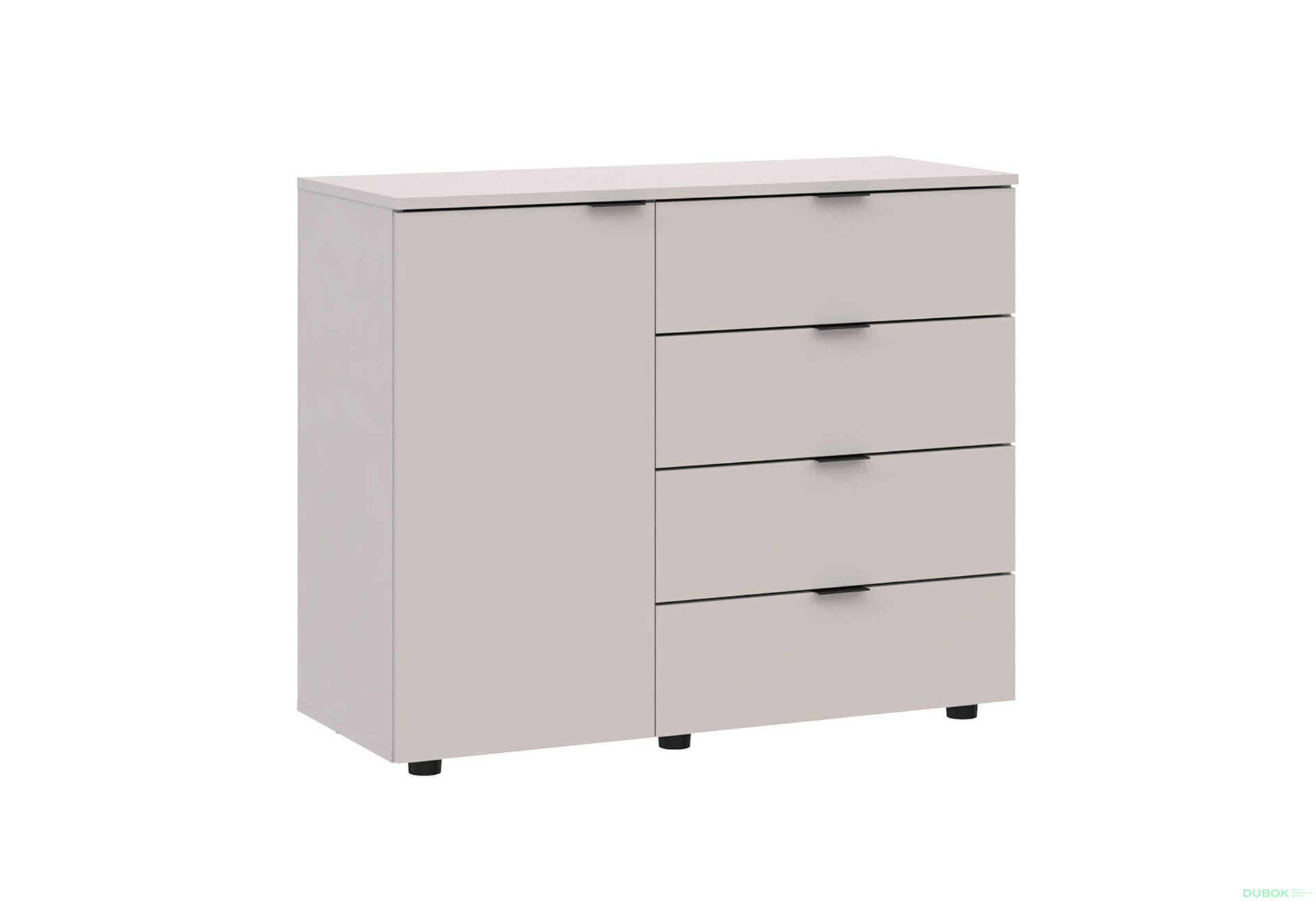 Obrázek 5 - Komoda s dvířky a 4 zásuvkami GC1 100 cm Kašmír Gelar Vystavený kus