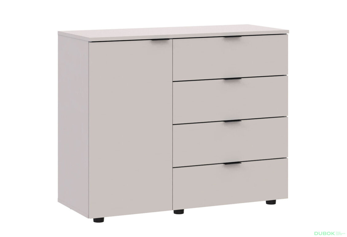 Obrázek 5 - Komoda s dvířky a 4 zásuvkami GC1 100 cm Kašmír Gelar Vystavený kus