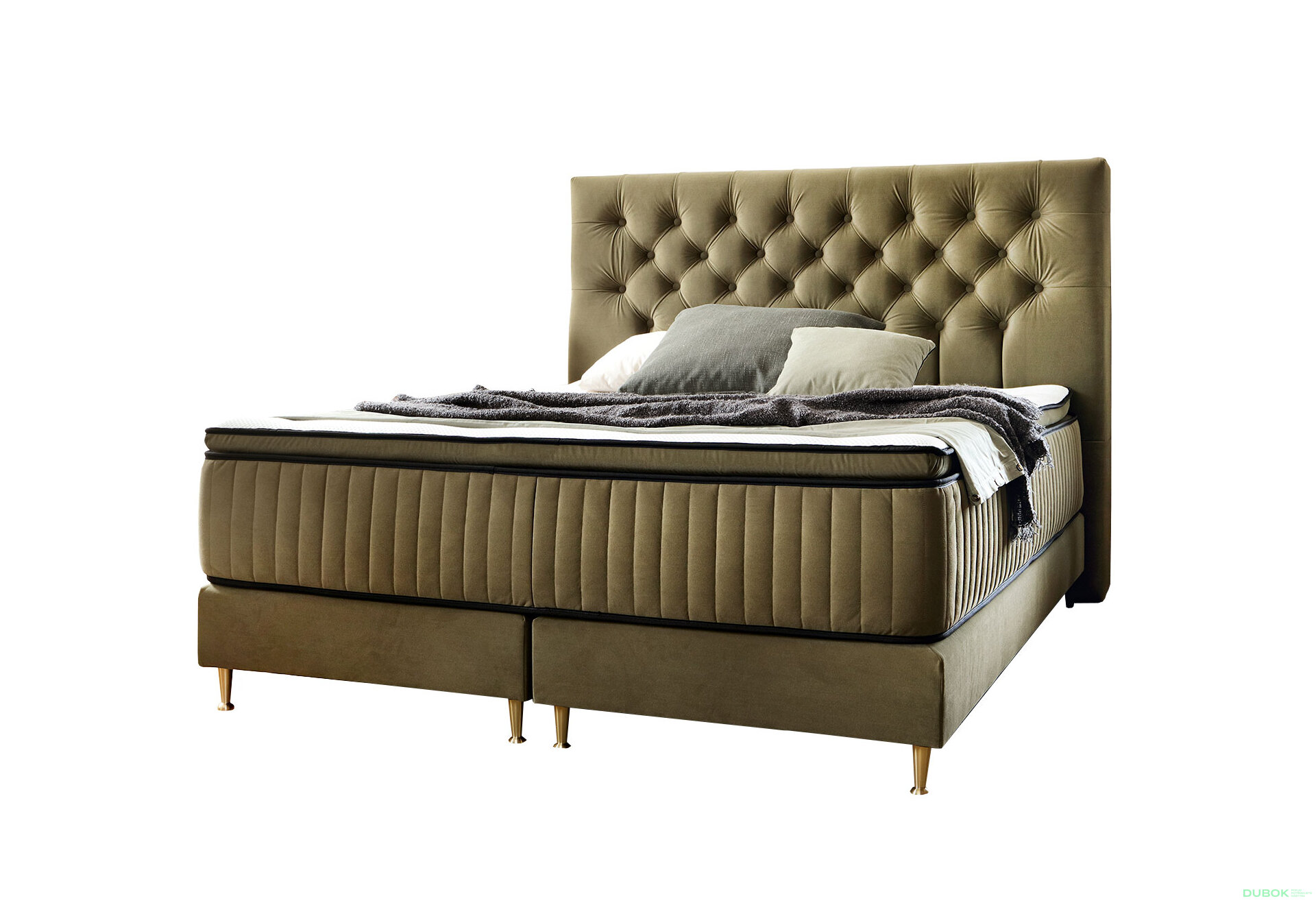 Obrázek 1 - Postel Astoria 160x200 s roštem Matt Velvet 38 Davis, pružiny 7 zón