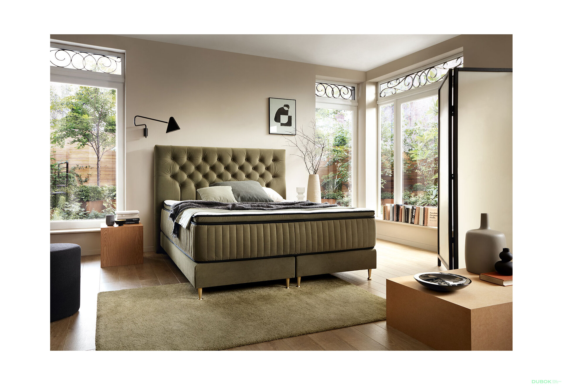 Obrázek 3 - Postel Astoria 160x200 s roštem Matt Velvet 38 Davis, pružiny 7 zón