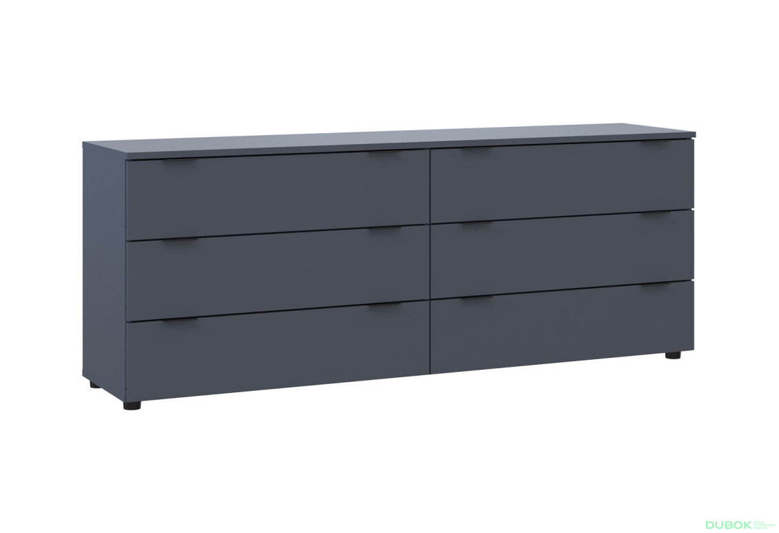 Obrázek 4 - Komoda Ron 9 s 6 zásuvkami 160х38х62 grafit