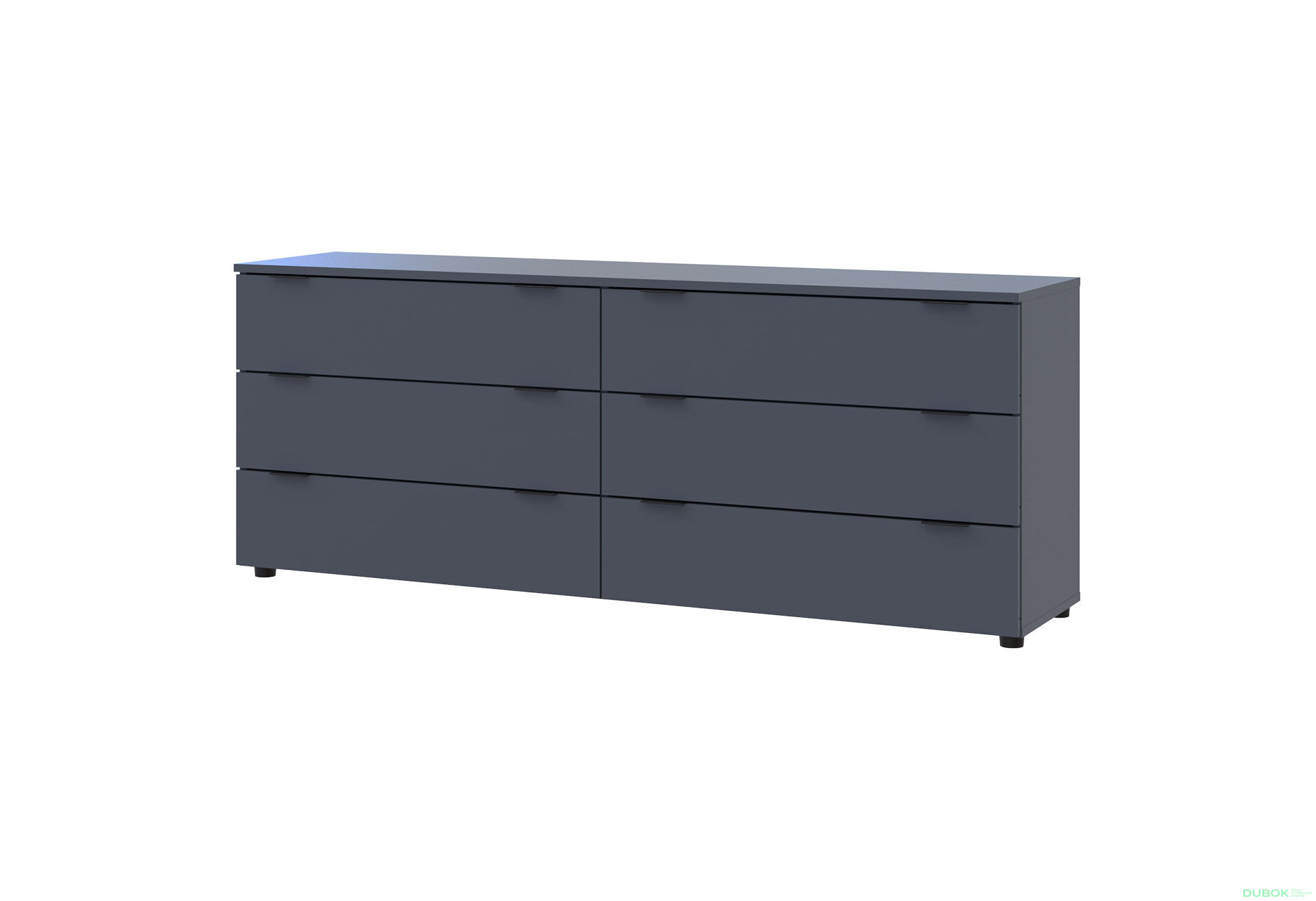 Obrázek 1 - Komoda Ron 9 s 6 zásuvkami 160х38х62 grafit