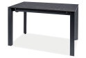 Obrázek 3026 - Stůl Metropol Ceramic 120(180)x80 černý + 4 židle Piano B Matt Velvet šedý Bluvel 85 / kov černá matná