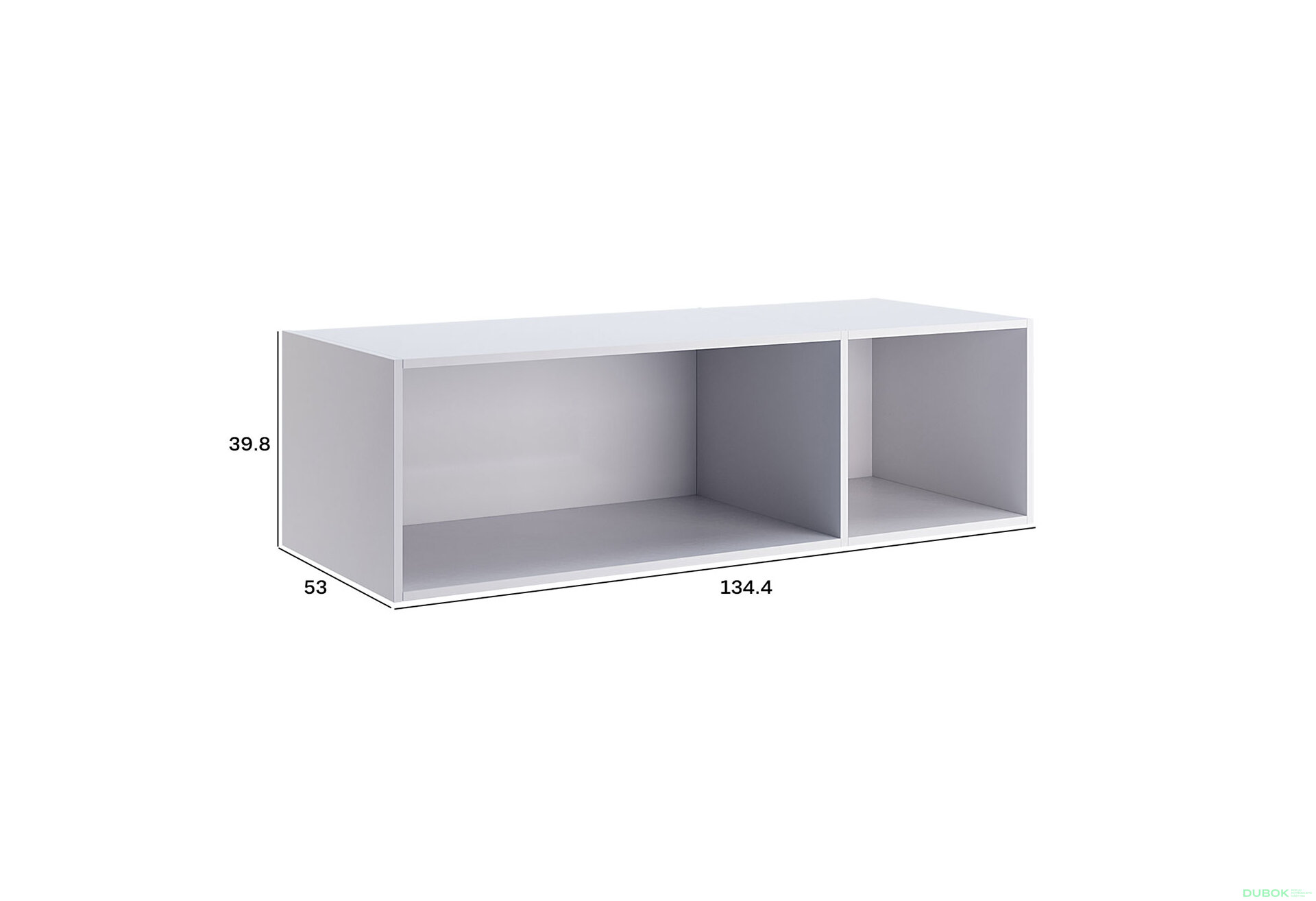 Obrázek 2 - Korpus Nástavec na skříň 3dv Bílý lesk Idea