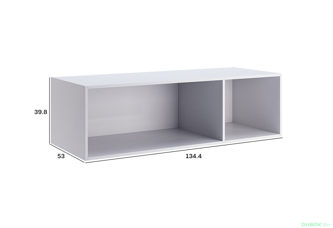 Obrázek 2 - Korpus Nástavec na skříň 3dv Bílý lesk Idea
