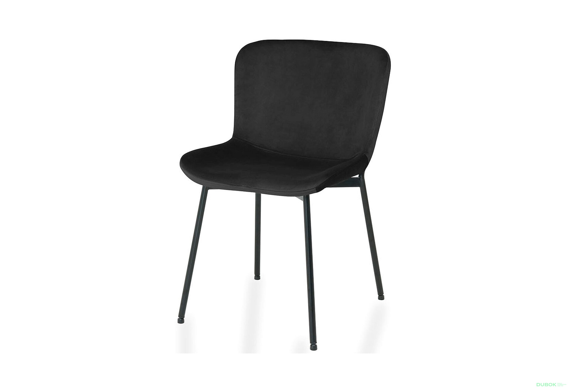 Obrázek 1 - Židle Colby Velvet černý Bluvel 19, matná černá kov