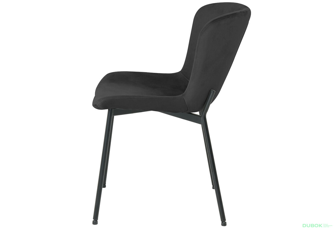 Obrázek 2 - Židle Colby Velvet černý Bluvel 19, matná černá kov
