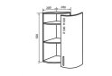 Obrázek 1 - V56R+ Rohové police 92 MoDa Mat / MoDa Matt