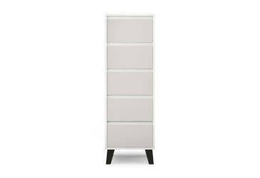Komoda Borg 5s/40 bílá / kašmír